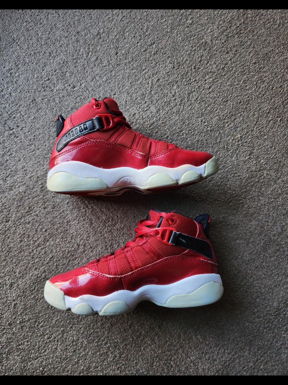 Jordan Kids Red and White High-Top SneakersJordan 6 Rings sneakers